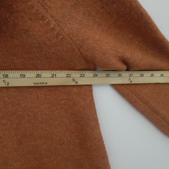 Max Studio Sweater Womens 1X Orange Cowl Neck Long Tunic Alpaca Blend Casual - Picture 4 of 12